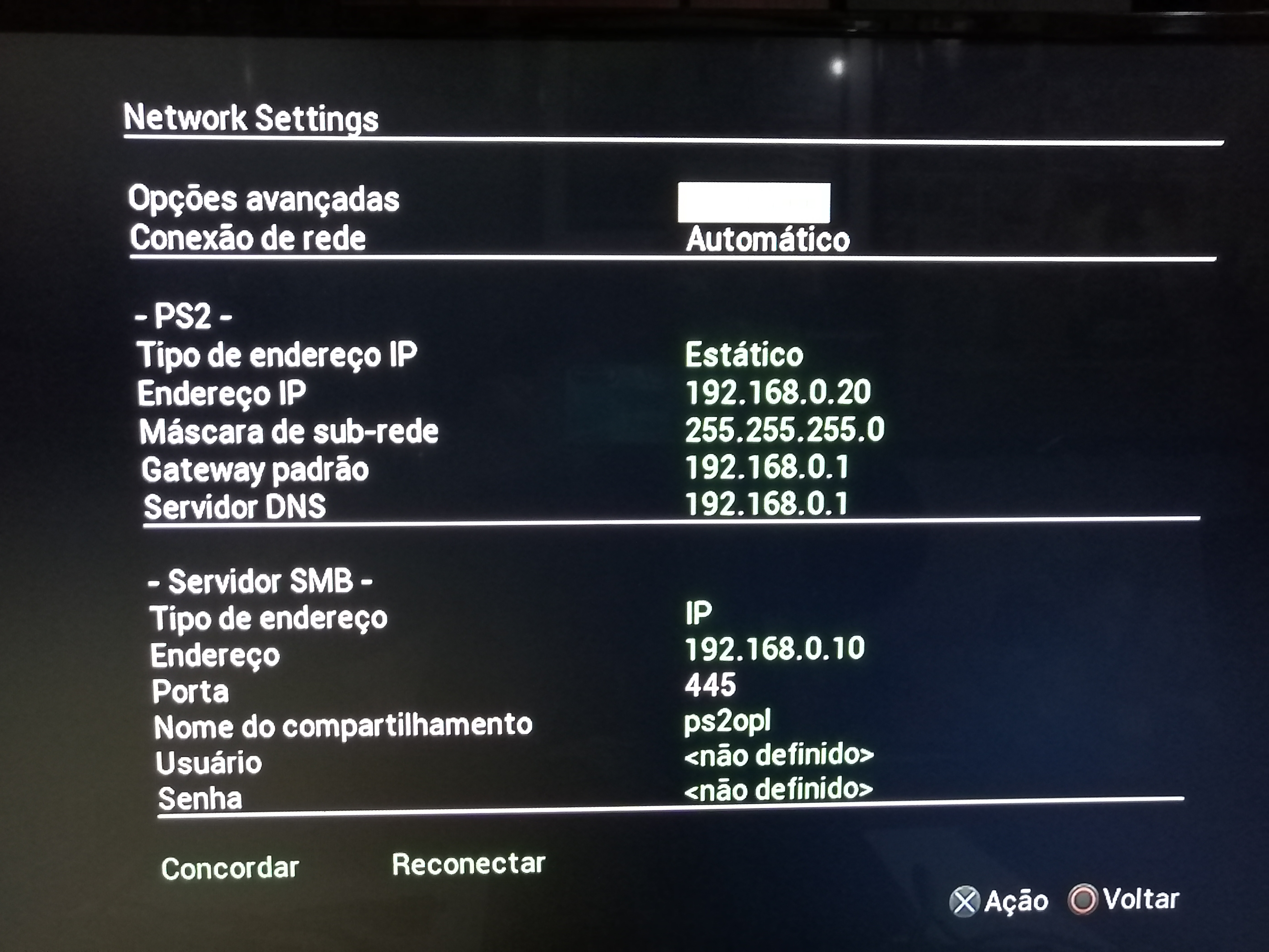 Configuração OPL